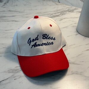 ‘God Bless America' Cap - Red and White